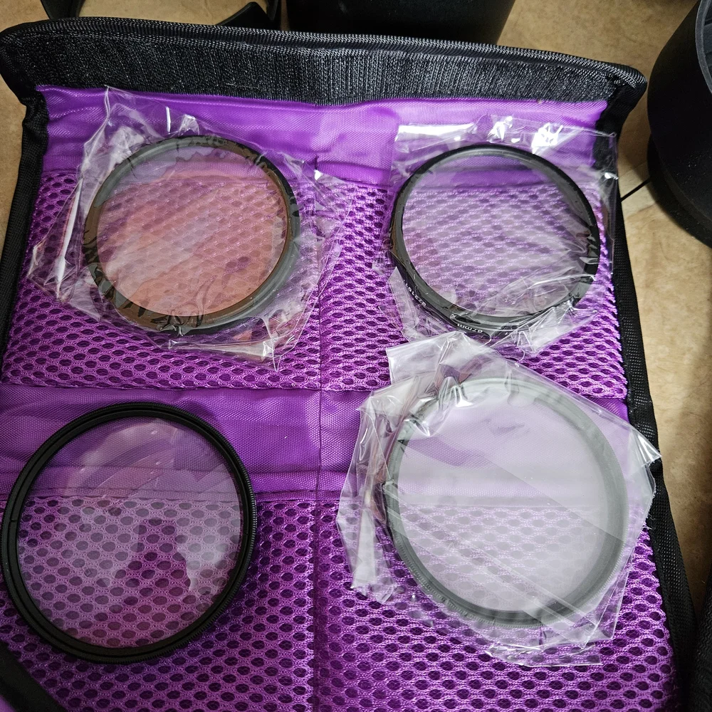Vivitar Camera Lens Accessory Set with Purple Cases